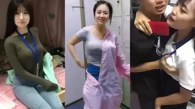 廠妹也有極品！豪乳廠妹發騷 員工宿舍裡當工友面騎屌磨逼