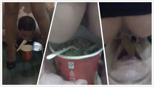 重口味黃金泡麵（下）聖水泡飯 賤奴真是幸福到極致了-變態