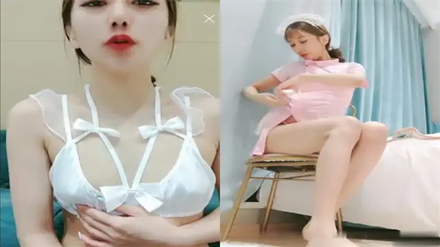 純白護士裝,情趣裝,白領裝,村花裝 跳蛋高潮大秀